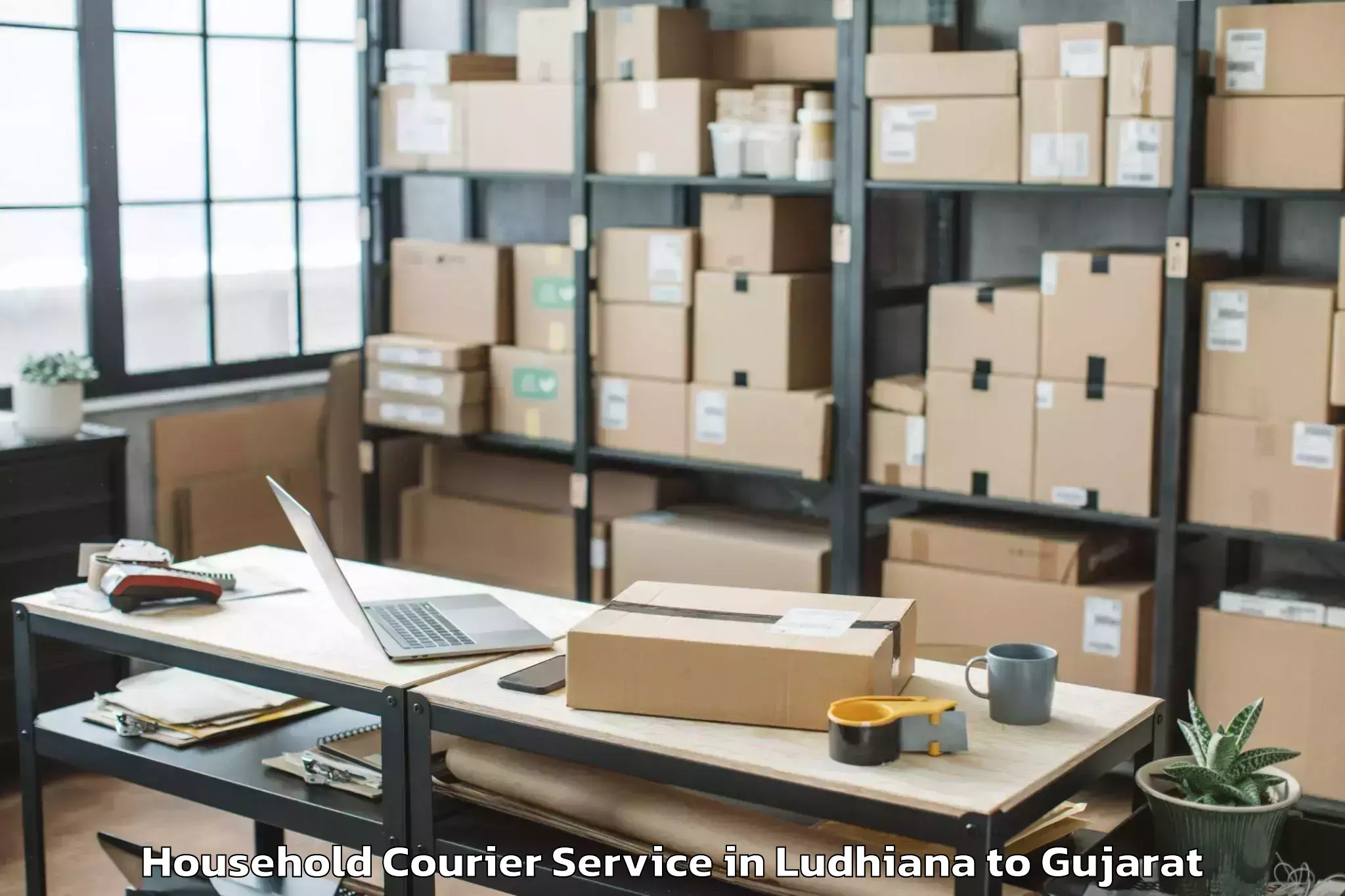 Reliable Ludhiana to Rashtriya Raksha University Ga Household Courier